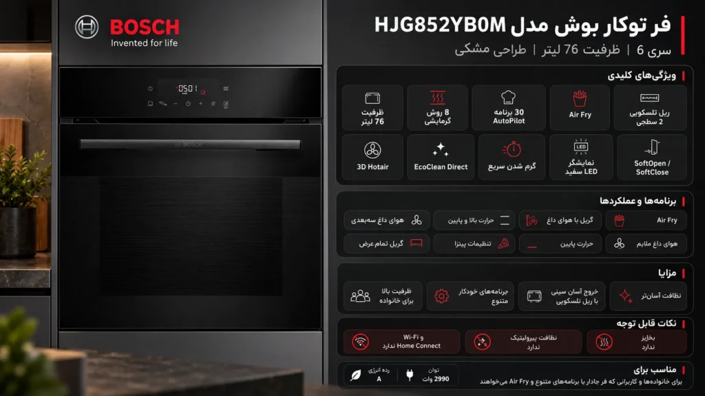 فر تو کار بوش مدل HJG852YB0M